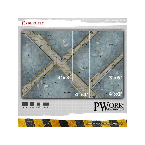 Tapis de jeu néoprène Cybercity 120x120cm