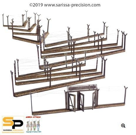 Sarissa Précision Trench System : Compound Fence Pack (28mm) (Précommandes disponible en janvier) (