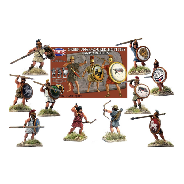 Victrix Miniatures - Greek Unarmoured Hoplites and archers