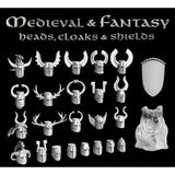 Victrix Miniatures - Medieval & Fantasy Heads, Cloaks & Shields