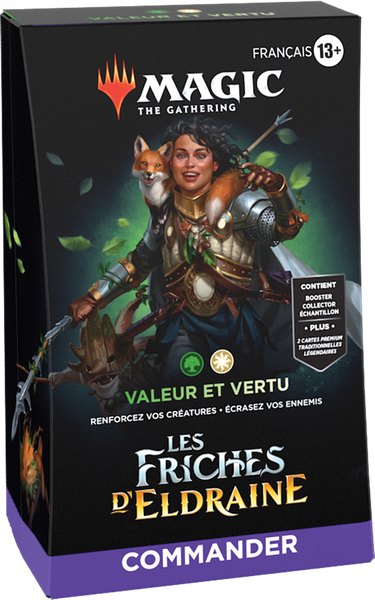 Magic The Gathering Les Friches d'Eldraine Deck Com.en Francais Valeur et Vertu