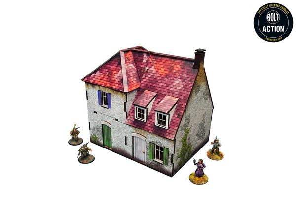 WW2 Normandy Farmhouse PREPAINTED [28mm/1:56]