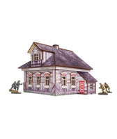 WW2 Ostfront Village Whitewashed Dacha (1) (28mm) pré-peint