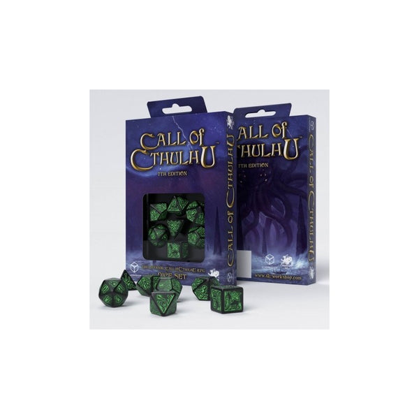 Set de Dés L'Appel de Cthulhu - 7e Édition Noir & Vert (7)