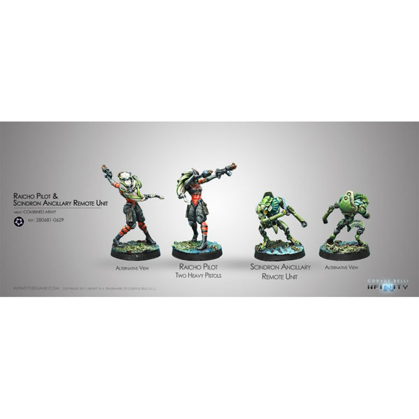 Infinity - Raicho Pilot & Scindron Ancillary Remote Unit (Combined Army TAG Pilots Set)