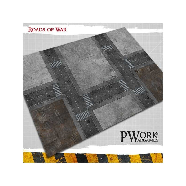 Tapis de jeu néoprène Roads of War 90x90cm
